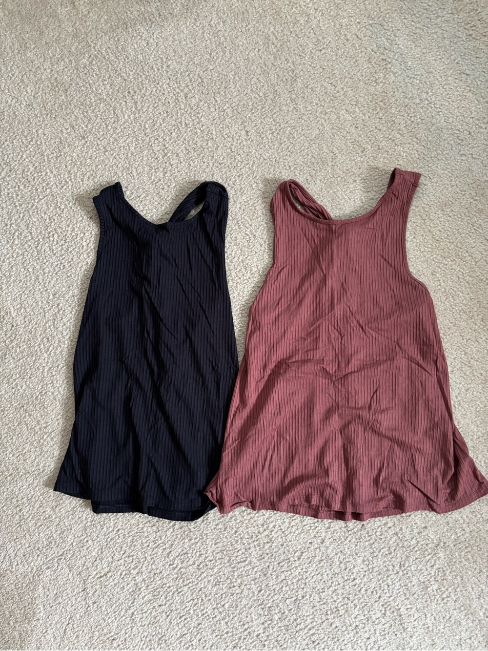2 Old Navy Racerback Ribbed Tanks